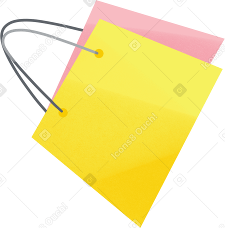 pink and yellow packages Illustration in PNG, SVG