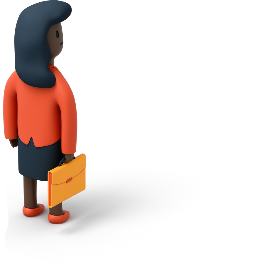 woman with briefcase Illustration in PNG, SVG