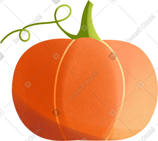 orange pumpkin PNG, SVG