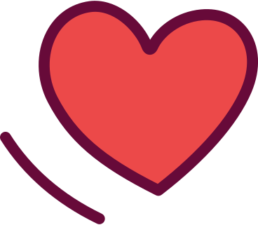 red heart with line PNG, SVG