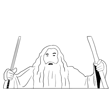 You shall not pass Gandalf PNG, SVG