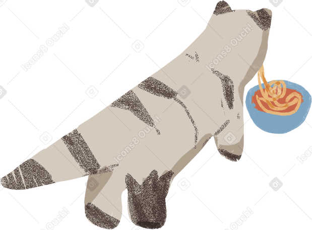 gray cat PNG, SVG