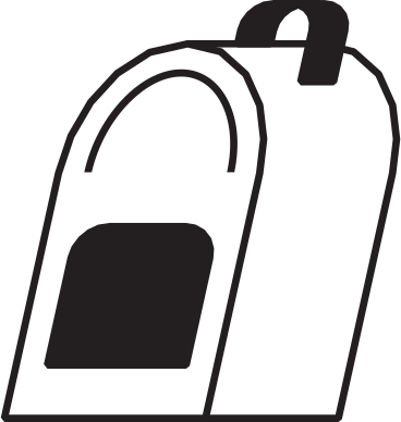 Белый рюкзак в PNG, SVG