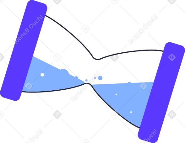 big blue sandclock PNG, SVG