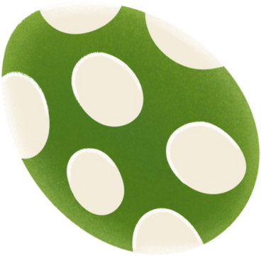Polka dot green easter egg PNG、SVG