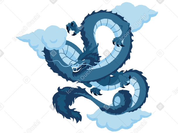 Chinese dragon Illustration in PNG, SVG