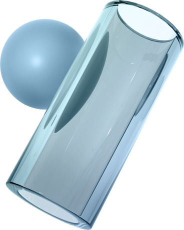glass tube and monochrome sphere PNG, SVG