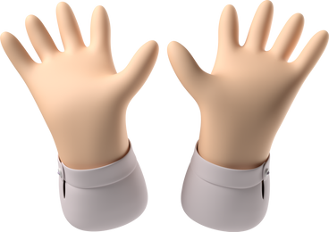 Mãos abertas de pele pálida PNG, SVG