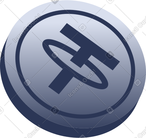 tether coin PNG, SVG