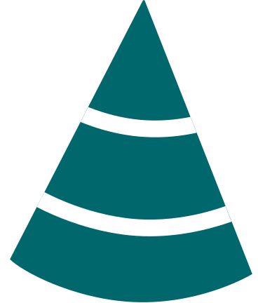 striped party hat PNG, SVG