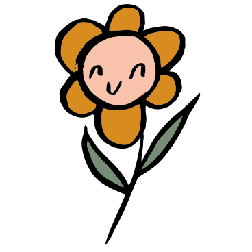 smiling flower PNG, SVG
