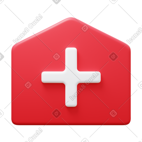 3D hospital PNG, SVG