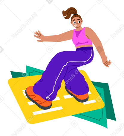 Woman paying by credit card animated illustration in GIF, Lottie (JSON), AE
