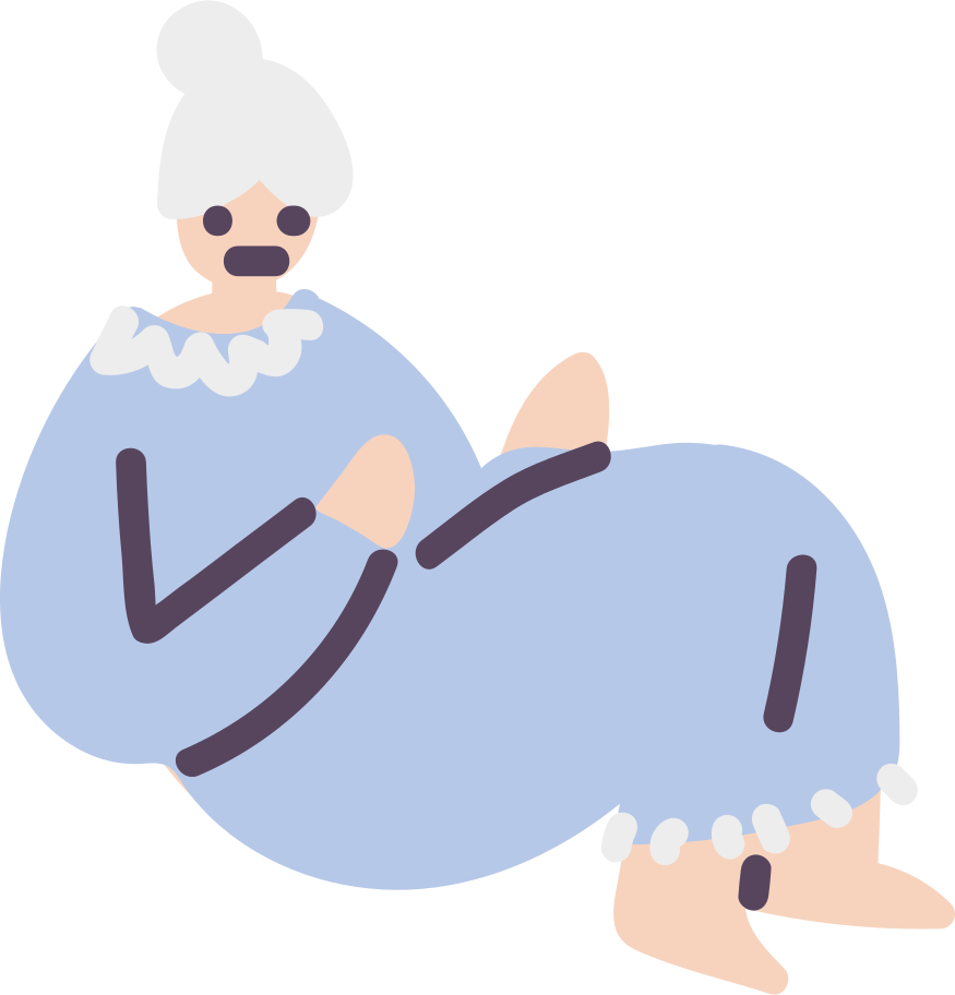 grandmother Illustration in PNG, SVG