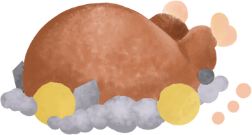 Chicken on plate PNG, SVG