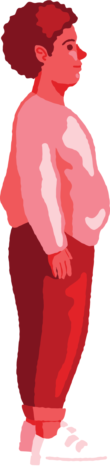 chubby boy standing side view PNG, SVG