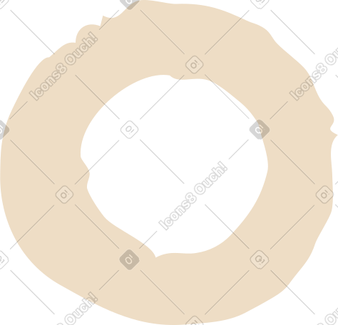 beige ring shape PNG, SVG