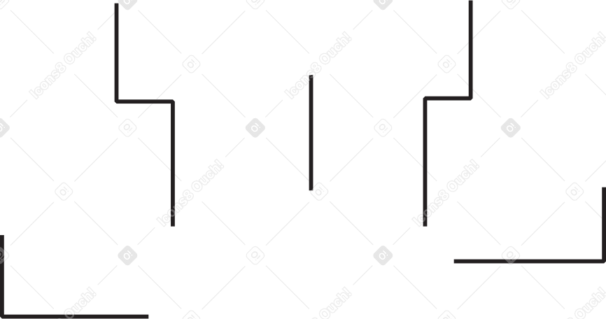Lines for interface Illustration in PNG, SVG