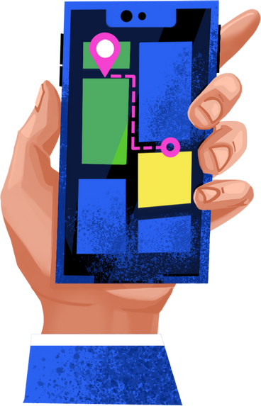 left hand with a mobile phone PNG, SVG