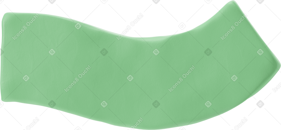 3D Arm in light green cloth Illustration in PNG, SVG