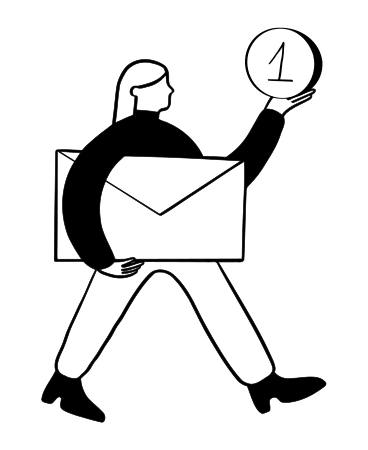 受信メッセージを運ぶ女性 PNG、SVG