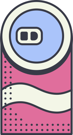 Illustration canette de soda aux formats PNG, SVG