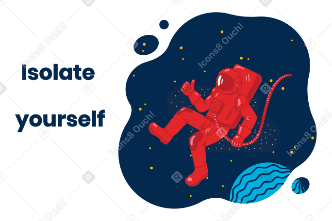 изолировать себя ... в космосе в PNG, SVG