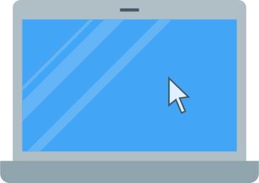 Ordinateur portable avec pointeur de souris PNG, SVG