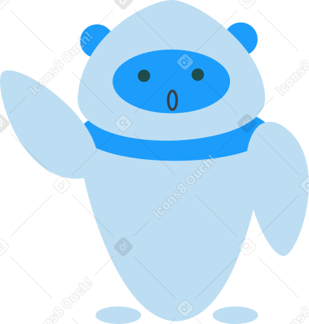 Robot assistente blu PNG, SVG