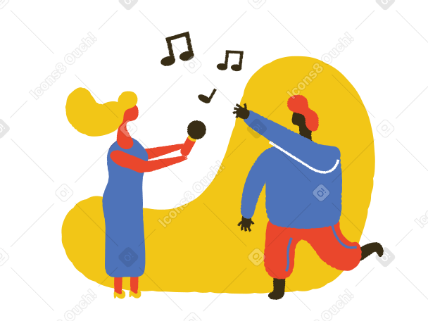 Music party Illustration in PNG, SVG