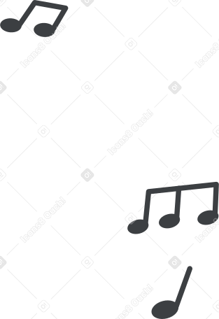 tres notas musicales PNG, SVG