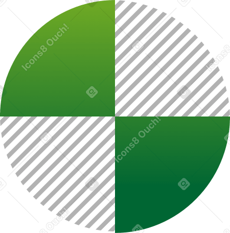 green 90 grdnt pie chart PNG, SVG