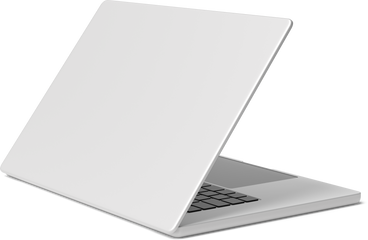 rear view of laptop PNG, SVG
