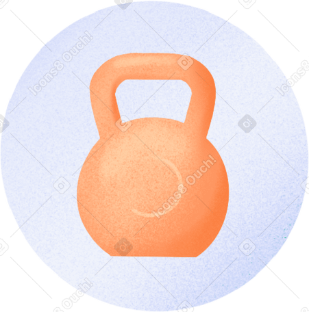 kettlebell icon in a white circle PNG, SVG