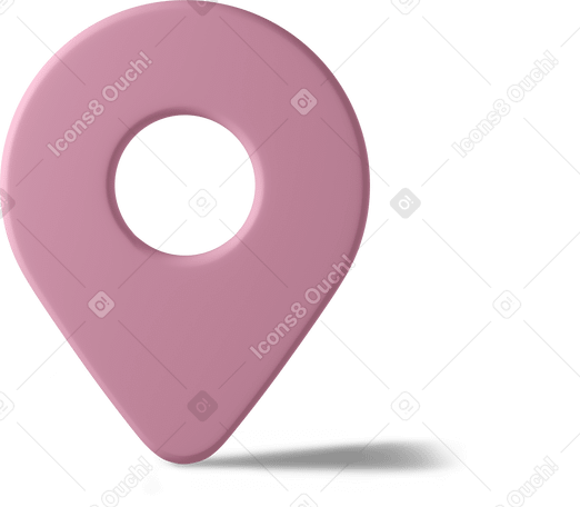 3D pink location marker Illustration in PNG, SVG