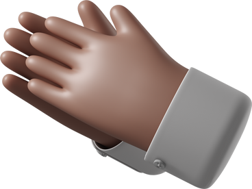 Brown skin hands clapping PNG, SVG