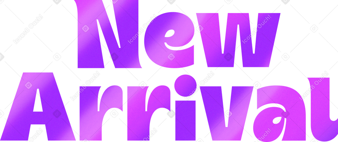 lettering new arrival text PNG, SVG