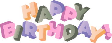 Letras de feliz aniversário! texto PNG, SVG