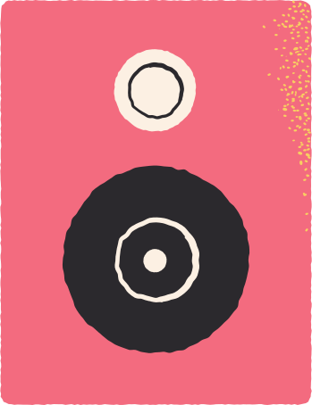 pink speaker Illustration in PNG, SVG