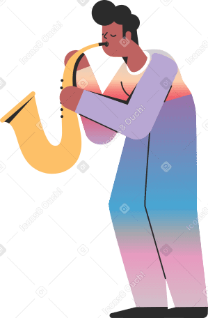 saxophone player PNG, SVG