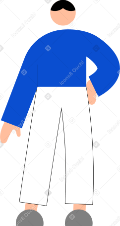 young man standing PNG, SVG