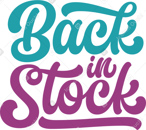 lettering back in stock PNG, SVG