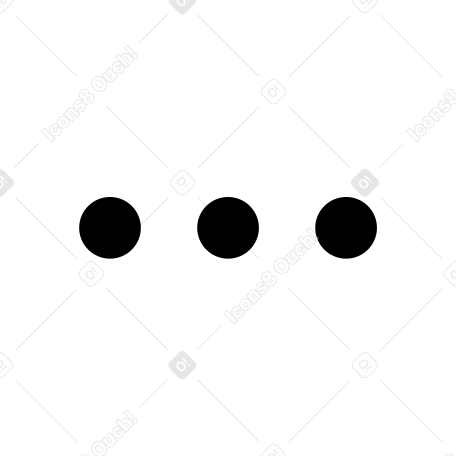 round speech bubble with three dots PNG, SVG