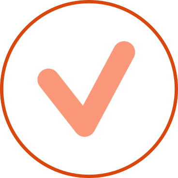 橙色复选标记 PNG, SVG