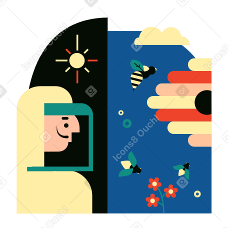 Beekeeper working in an apiary PNG, SVG