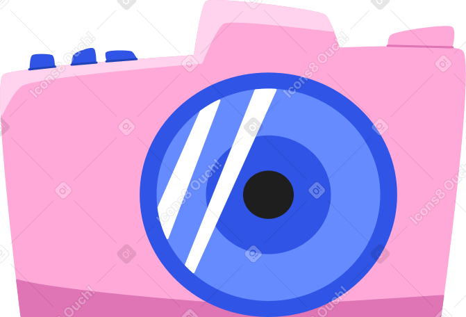 pink camera Illustration in PNG, SVG