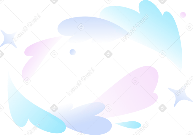 composición decorativa con toques en colores pastel PNG, SVG
