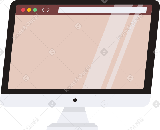 computer with browser Illustration in PNG, SVG