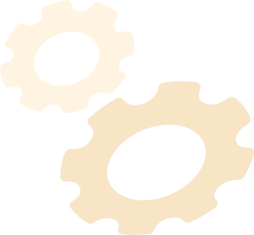 two gears PNG, SVG