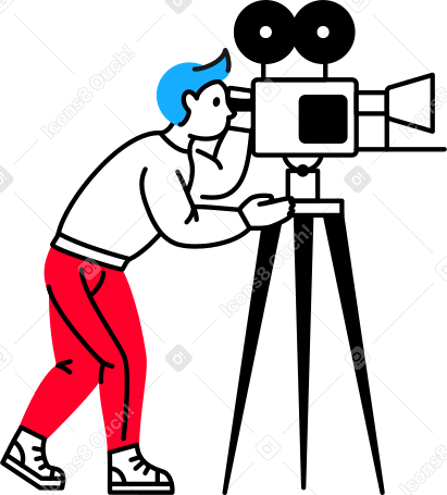 man with video camera PNG, SVG